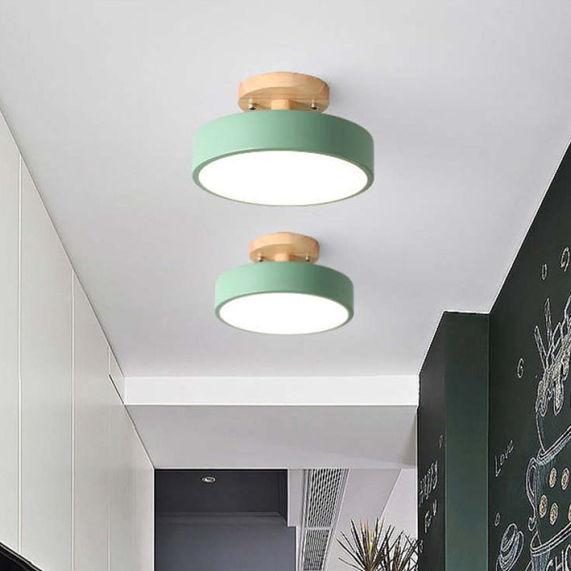 Plafonnier LED Moderne en Bois – Éclairage Minimaliste avec Fonction Dimmable pour Bureau et Salon