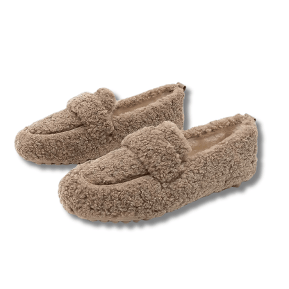 Chaussons DouceMarche – Mocassins d’Intérieur en Peluche, Confort Moelleux et Chaleur Douillette