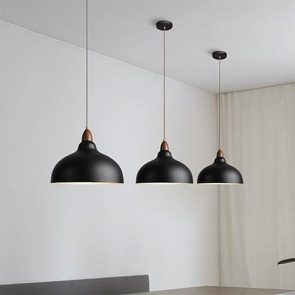 Lampe Suspendue Design en Bois et Métal - Élégance Scandinave, Variété de Couleurs