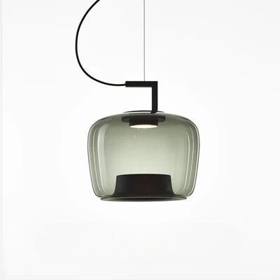 Suspension Design Moderne LED – Luminaire en Verre et Aluminium pour Cuisine et Salle à Manger
