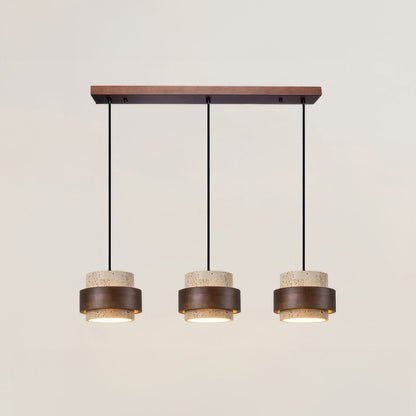 Lampe de Chevet Ascend Retro Wabi-Sabi – Élégance Minimaliste avec Travertin et Bois
