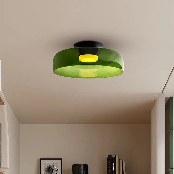 Plafonnier en Verre Design Médiéval Nordique – Éclairage Élégant et Chauffant pour Salon, Chambre ou Salle à Manger