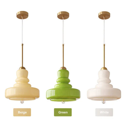 Lampe Pendante Bauhaus Kürbis en Verre - Design Élégant avec Détails en Laiton ou Fer