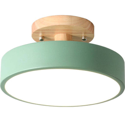 Plafonnier LED Moderne en Bois – Éclairage Minimaliste avec Fonction Dimmable pour Bureau et Salon