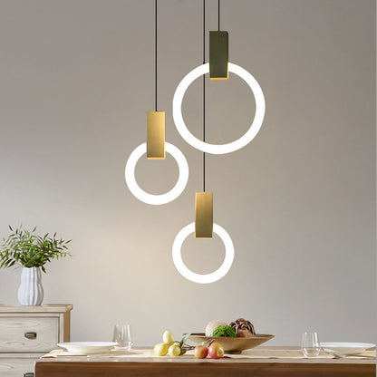 Suspension LED Nordic Ring - Lampe Moderne en Acrylique pour Salle à Manger et Salon
