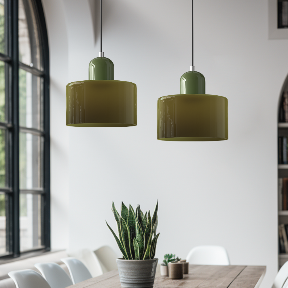 Lampe Pendante Bauhaus en Verre - Design Élégant avec Suspension Ajustable