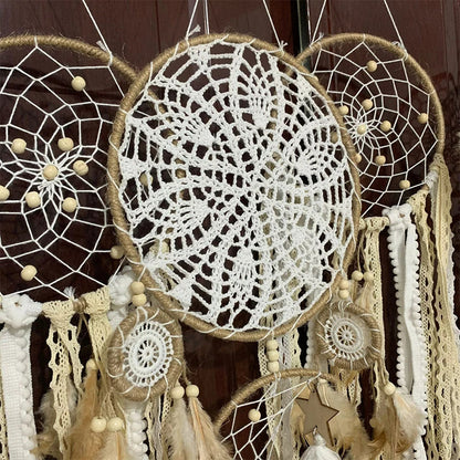 Set de 5 Attrape-Rêves Bohème – Élégance Artisanale et Ambiance Paisible