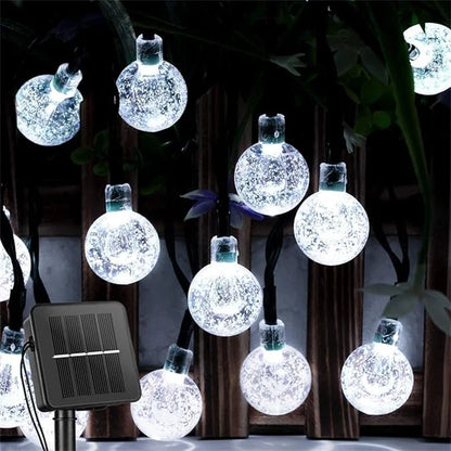 Guirlande Solaire LED Étanche – Éclairage Extérieur Décoratif pour Jardin, Terrasse et Balcon
