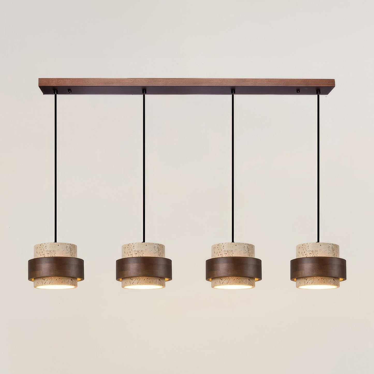 Lampe de Chevet Ascend Retro Wabi-Sabi – Élégance Minimaliste avec Travertin et Bois