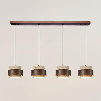 Lampe de Chevet Ascend Retro Wabi-Sabi – Élégance Minimaliste avec Travertin et Bois
