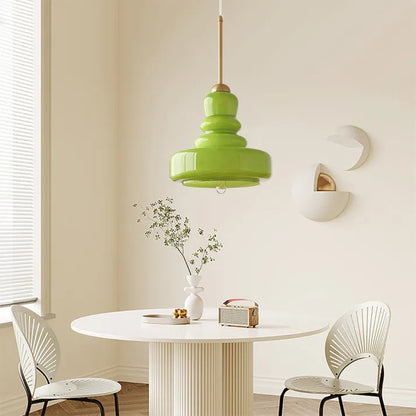 Lampe Pendante Bauhaus Kürbis en Verre - Design Élégant avec Détails en Laiton ou Fer