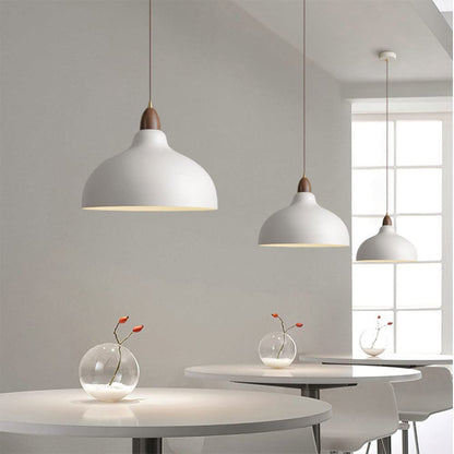 Lampe Suspendue Design en Bois et Métal - Élégance Scandinave, Variété de Couleurs