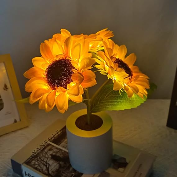 Lampe Tournesol Lumineuse – Éclat Naturel et Élégance Florale
