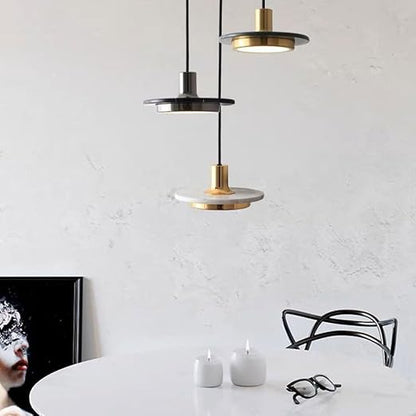 Suspension Moderne en Marbre - Lampe LED Élégante et Minimaliste