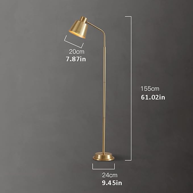 Lampadaire Zeid en Laiton – Élégance Moderne avec Structure Minimaliste et Éclairage LED