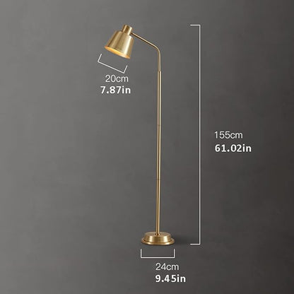 Lampadaire Zeid en Laiton – Élégance Moderne avec Structure Minimaliste et Éclairage LED