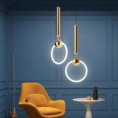 Suspension LED Nordic Simple - Lampe Minimaliste en Métal pour Cuisine, Salle à Manger et Bureau
