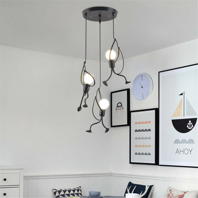 Lampe Suspendue Retro Iron Man - Design Humoristique et Élégant