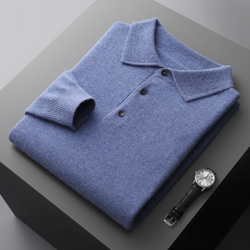 Pull Polo en Cachemire 100% - Élégance et Confort Exceptionnels