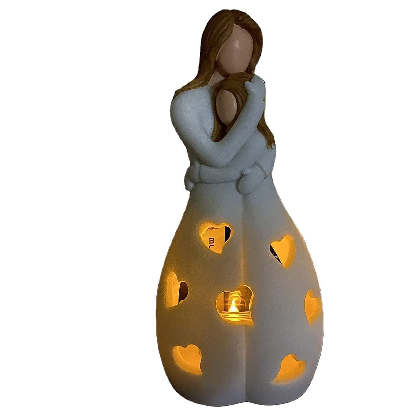 Lampe Eternal Love - Éclairage Romantique et Élégant en Résine Beige