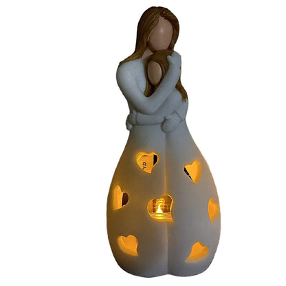Lampe Eternal Love - Éclairage Romantique et Élégant en Résine Beige