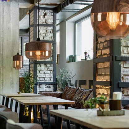 Suspension NordLuna – Élégance Scandinave en Bois et Verre Teinté