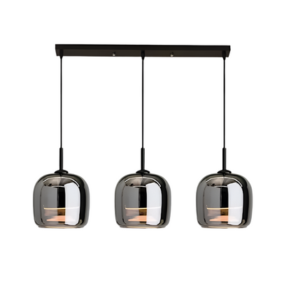 Suspension Nordic en Verre Noir – Design Élégant et Moderne avec Éclairage LED