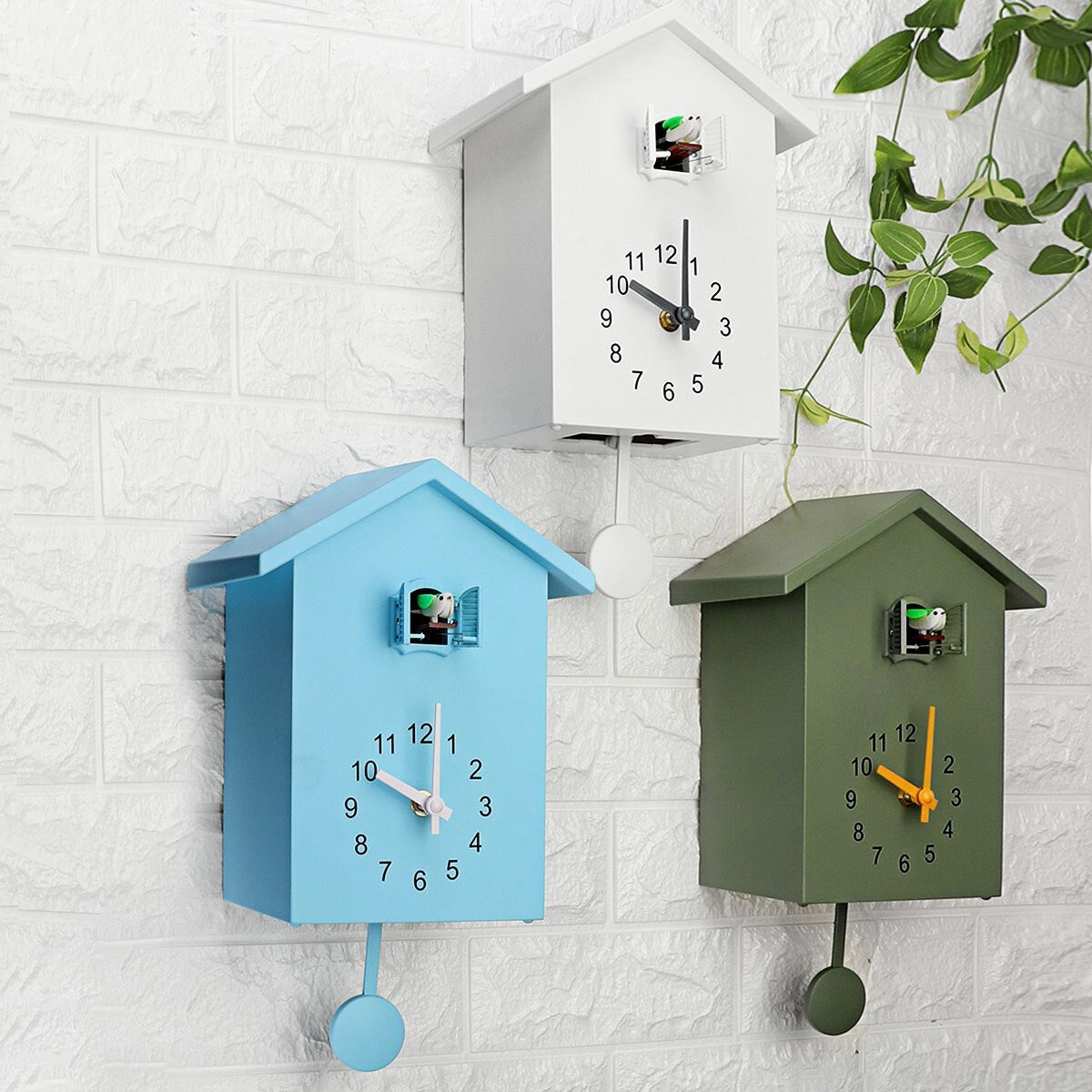 Horloge Murale JoyCoo – Design de Coucou Classique, Sans Fil, en ABS Durable