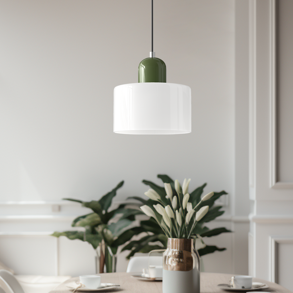 Lampe Pendante Bauhaus en Verre - Design Élégant avec Suspension Ajustable