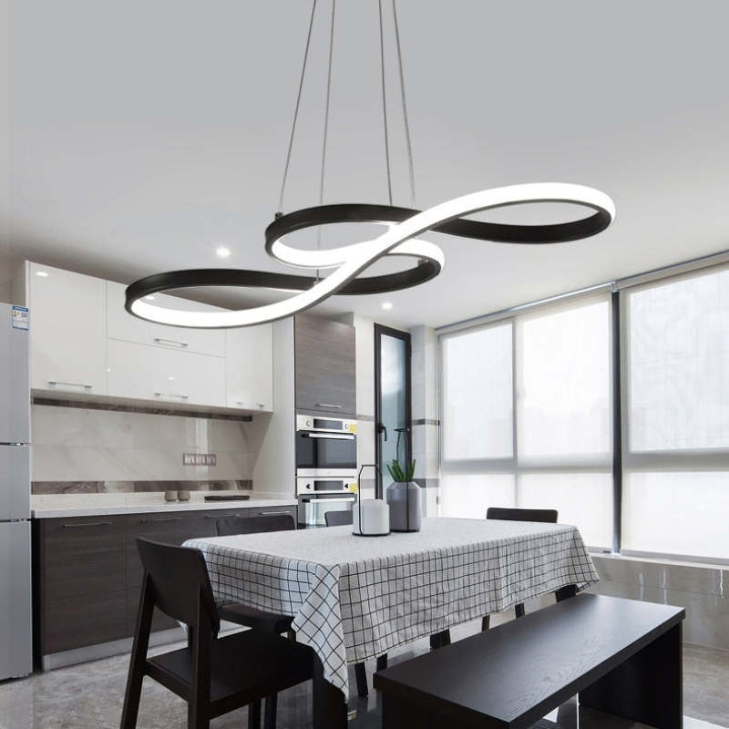 Lampe Suspendue Design Notes de Musique – LED avec Cadre en Métal (Noir, Blanc, Or)