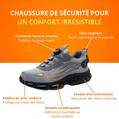 Chaussures de Sécurité SafeCore – Légères, Antidérapantes, Embout Renforcé, Confort Ergonomique