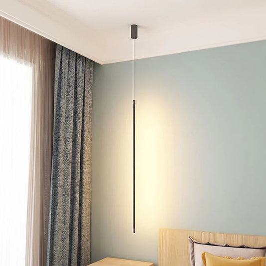 Suspension LED Longue Minimaliste en Aluminium – Lampe Moderne et Élégante