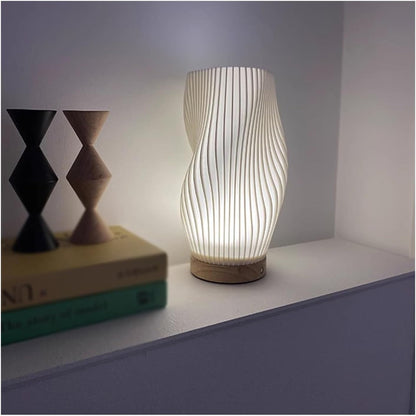 Lampe Serene Wavecrest - Élégance Contemporaine avec Dimmable USB