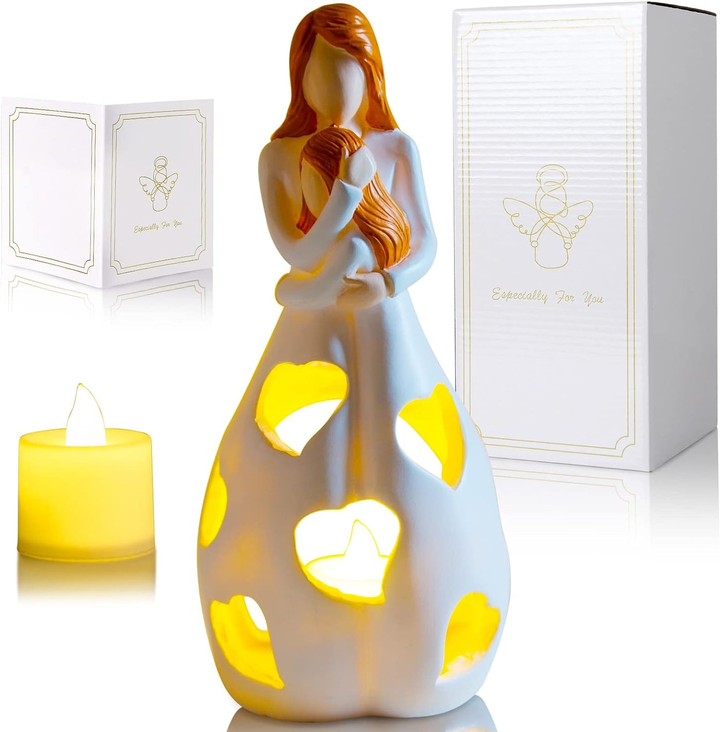 Lampe Eternal Love - Éclairage Romantique et Élégant en Résine Beige