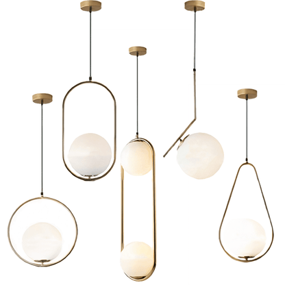 Suspension Élégante Drop – Lampe Pendentif Design Moderne en Métal avec Abat-jour en Verre