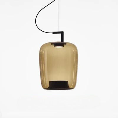 Suspension Design Moderne LED – Luminaire en Verre et Aluminium pour Cuisine et Salle à Manger