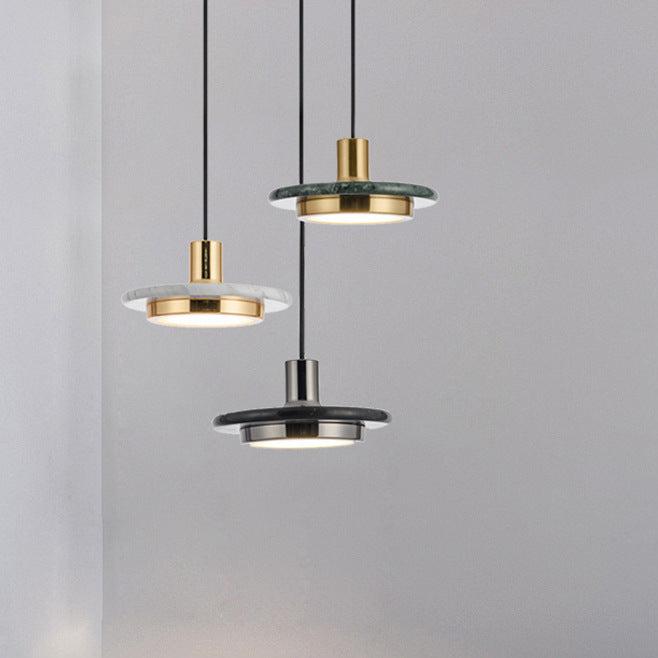 Suspension Moderne en Marbre - Lampe LED Élégante et Minimaliste