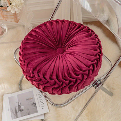 Coussin en Velours Rond en Forme de Citrouille | Coussin Tissé Doux pour Canapé et Chaise de Bureau | Housse Lavable, Coussin Décoratif pour Salon et Chambre
