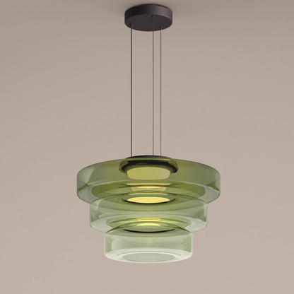 Suspension Lune en Verre - Éclairage Élégant et Modulaire pour Votre Intérieur