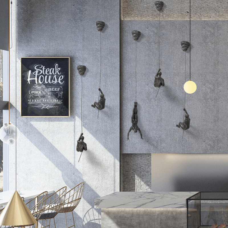 Ascendant | Ensemble de décoration murale homme grimpant créatif