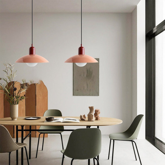 Suspension Macaron Moderne - Abat-jour en Verre Coloré, Design Unique, Idéale pour Cuisine et Salon