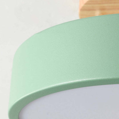 Plafonnier LED Moderne en Bois – Éclairage Minimaliste avec Fonction Dimmable pour Bureau et Salon