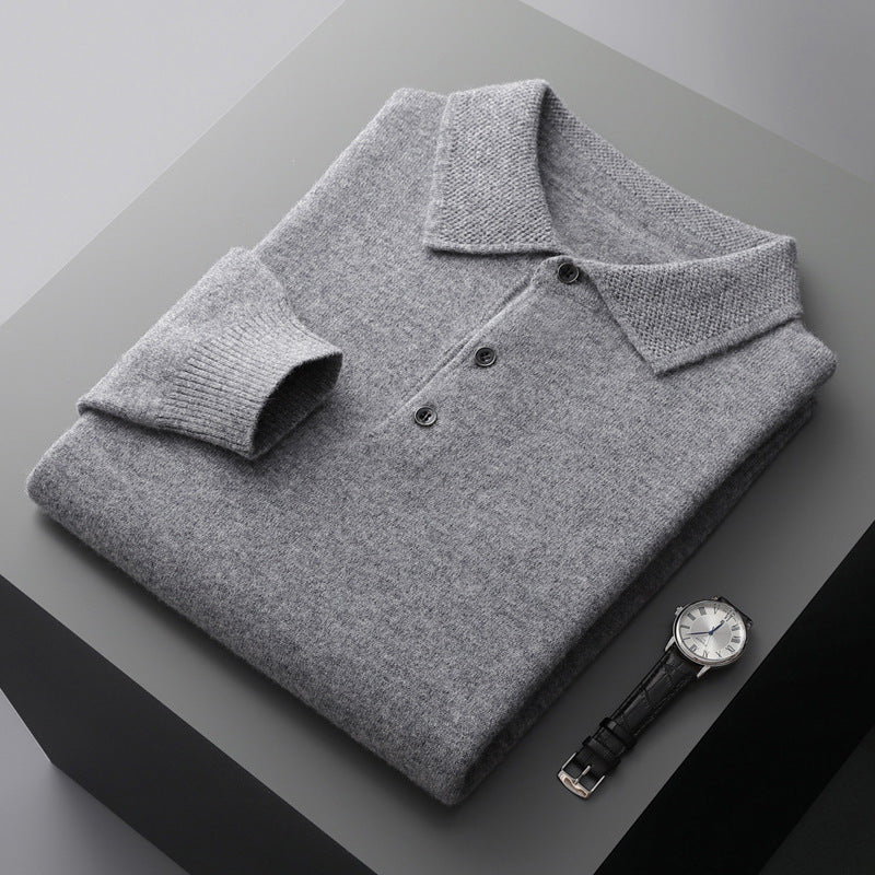 Pull Polo en Cachemire 100% - Élégance et Confort Exceptionnels