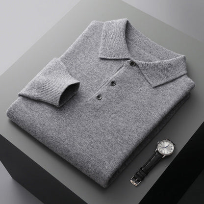 Pull Polo en Cachemire 100% - Élégance et Confort Exceptionnels