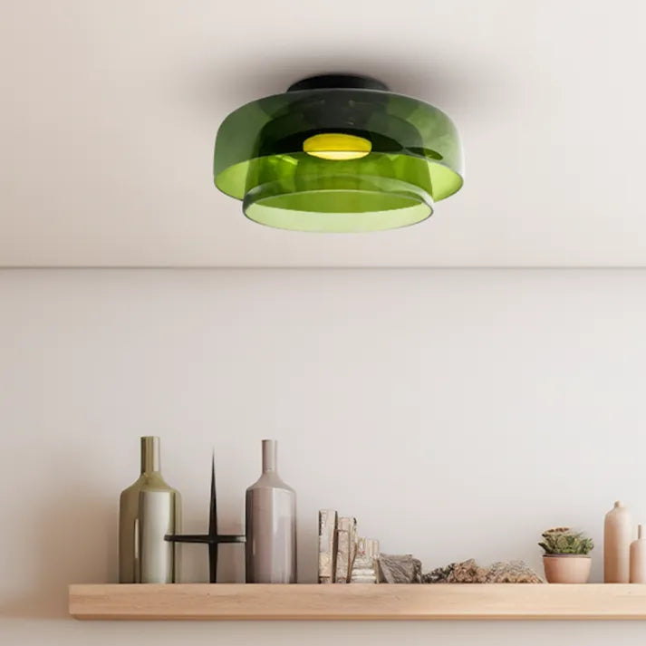 Plafonnier en Verre Design Médiéval Nordique – Éclairage Élégant et Chauffant pour Salon, Chambre ou Salle à Manger