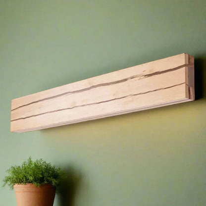 Lampe Murale Moderne en Bois avec Motif Fissuré - Éclairage LED Élégant pour Salon et Chambre