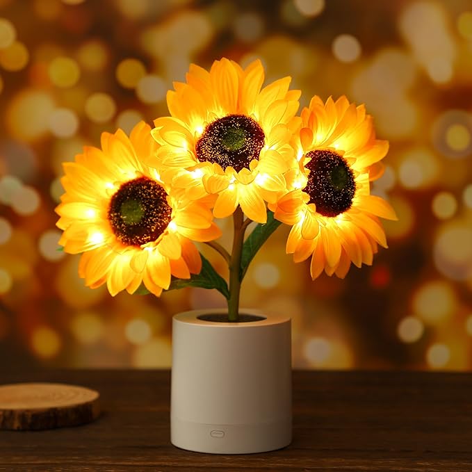 Lampe Tournesol Lumineuse – Éclat Naturel et Élégance Florale