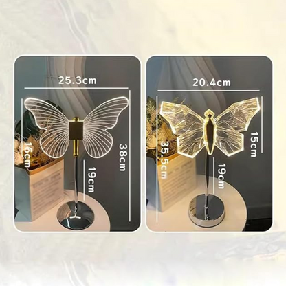 Lampe de Table Papillon Cristal – Éclairage Élégant et Charmant