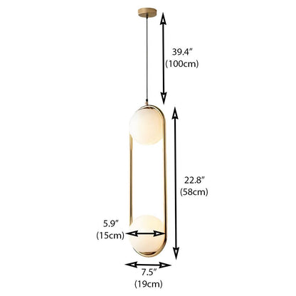 Suspension Élégante Drop – Lampe Pendentif Design Moderne en Métal avec Abat-jour en Verre