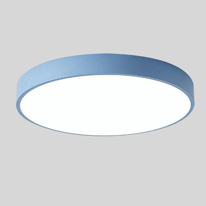 Plafonnier Circulaire Nordic Wooden Macaroon - Lampe LED en Bois et Métal pour Chambre et Salon